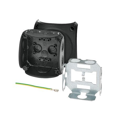 HENSEL DK Series Black Polypropylene Terminal Box, IP66, 0 Terminals, 62 x 93 x 93mm [DK 0200 V]; 276-5483