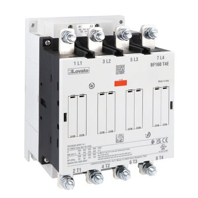 Lovato BF16 BF160 Contactor, 100-250 V ac/dc Coil, 4-Pole, 250 A, 284 kw, 1 kV [BF160T4E230]; 276-5543
