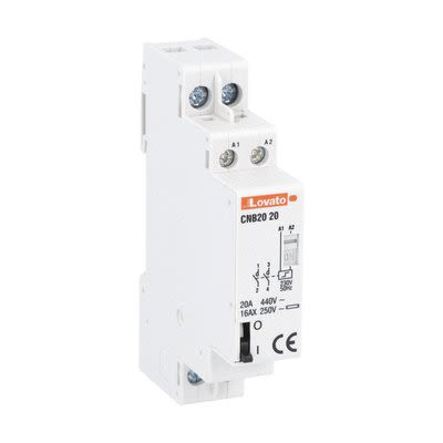 Lovato DIN Rail Latching Latching Relay, 230V Coil, 20A Switching Current, DPST [CNB2020230]; 276-5578