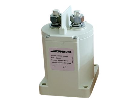 Durakool DEVR DEVR60 Contactor, 36 V dc Coil, 1-Pole, 1 kA, NO, 1 kV dc [DEVR60-5071-S8-1236-R1]; 276-5962