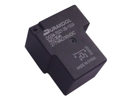 Durakool PCB Mount Power Relay, 24V dc Coil, 40A Switching Current, SPST-NO [DG34-3021-35-1024]; 276-5967