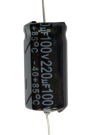 RS PRO 220μF Aluminium Electrolytic Capacitor 100V dc, Axial, Through Hole [0]; 276-6067