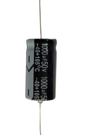 RS PRO 1000μF Aluminium Electrolytic Capacitor 40 V dc (50V), Axial, Through Hole [0]; 276-6070
