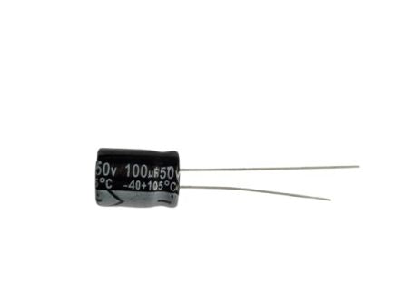 RS PRO 100μF Aluminium Electrolytic Capacitor 50V dc, Axial, Through Hole [0]; 276-6095
