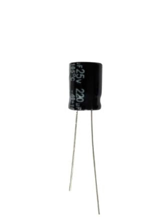 RS PRO 220μF Aluminium Electrolytic Capacitor 25V dc, Radial, Through Hole [0]; 276-6105