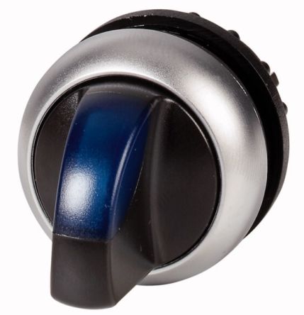 Eaton Selector Switch - 22.5mm Cutout Diameter, Illuminated 2 Positions [284397 M22-WLKV-B]; 276-6649