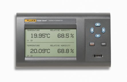 Fluke calibration 1620A Wall Mounted Thermohygrometer, ± 2 Accuracy, +35°C Max, 70%RH Max [1620A-S-256]; 276-8071