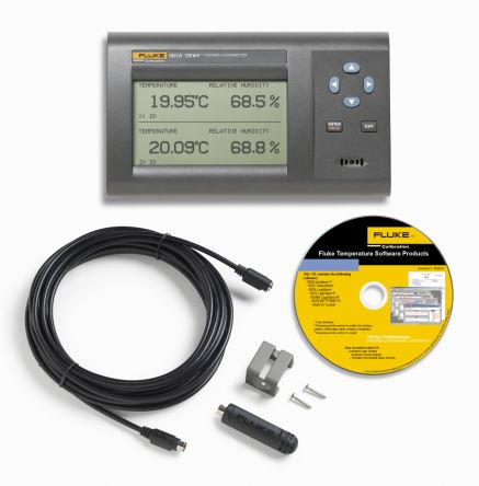 Fluke calibration 1621A Wall Mounted Thermohygrometer, ± 1.5 Accuracy, +24°C Max, 70%RH Max [1621A-S-256]; 276-8073
