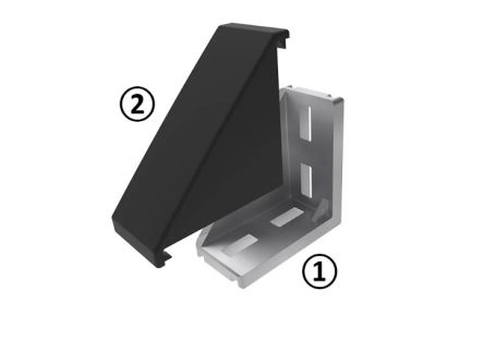 RS PRO M8 Angle Bracket, Connecting Component, Strut Profile 45 mm, Groove Size 10mm [0]; 276-8158