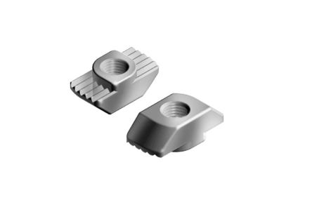 RS PRO M4 T-Slot Nut, Connecting Component, Strut Profile 40 mm, 45 mm, 50 mm, 60 mm, Groove Size 10mm, Round Tube Size [0]; 276-8171