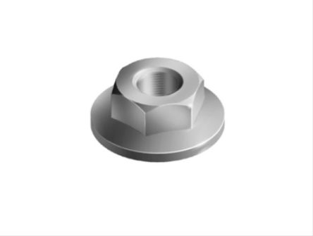 RS PRO M8 Flange Nut, Connecting Component, Strut Profile 40 mm, 45 mm, 50 mm, 60 mm, Groove Size 10mm, Round Tube Size [0]; 276-8184