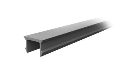 RS PRO Black PVC Cover Strip, 8mm Groove Size, 1m Length [0]; 276-8189