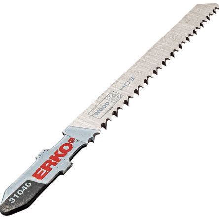 ERKO, 10 Teeth Per Inch Wood 75mm Cutting Length Jigsaw Blade, Pack of 5 [31040]; 276-8421