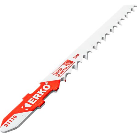 ERKO, 6 Teeth Per Inch Wood 75mm Cutting Length Jigsaw Blade, Pack of 5 [31110]; 276-8427