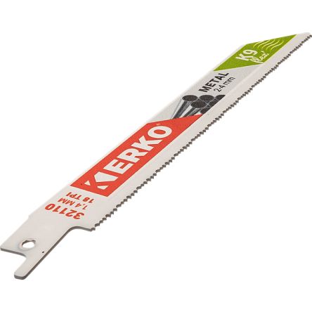 ERKO, 18 Teeth Per Inch Metal 150mm Cutting Length Reciprocating Saw Blade, Pack of 5 [32110]; 276-8432