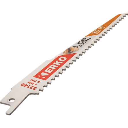 ERKO, 6 Teeth Per Inch Wood 150mm Cutting Length Reciprocating Saw Blade, Pack of 5 [32140]; 276-8436
