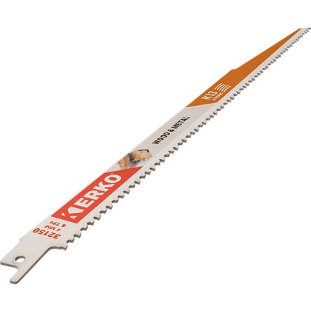 ERKO, 6 Teeth Per Inch Wood 300mm Cutting Length Reciprocating Saw Blade, Pack of 5 [32150]; 276-8438