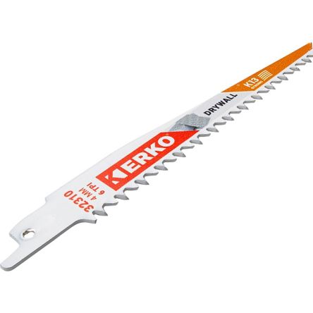 ERKO, 6 Teeth Per Inch Plaster Board 150mm Cutting Length Reciprocating Saw Blade, Pack of 5 [32310]; 276-8439