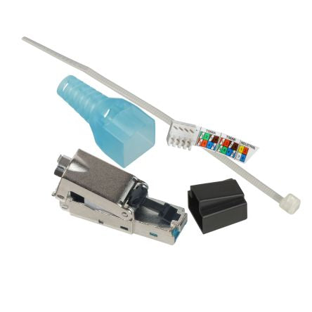 Schneider Electric Actassi Series Plug RJ45 Modular Plug, Cable Mount, Cat6a, STP Shield 1 -Way [ACTPG6ATLS001]; 276-8748