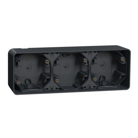 Schneider Electric Mureva Styl Grey PP Junction Box, IP55,  Surface Mount, 3 Gangs, 54 x 76mm [MUR37713]; 276-8900
