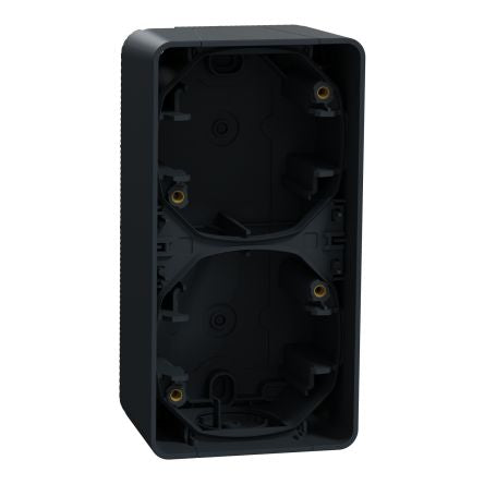 Schneider Electric Mureva Styl Grey PP Junction Box, IP55,  Surface Mount, 2 Gangs, 76 x 147 x 54mm [MUR37912]; 276-8901