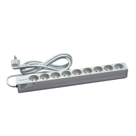 Schneider Electric 9 Gang Power Distribution Unit, 3m Cable, 16A, 230 V [NSYAPU19F9]; 276-8908