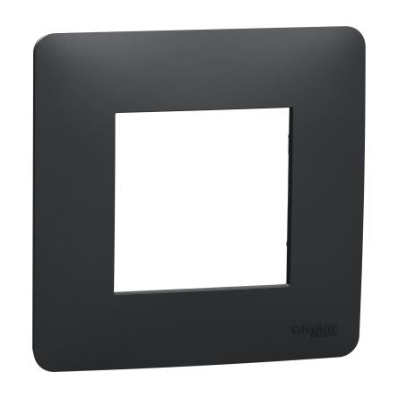 Schneider Electric RAL 7021 Black Grey 1 Gang Cover Plate Thermoplastic Cover Plate [NU200254]; 276-8922