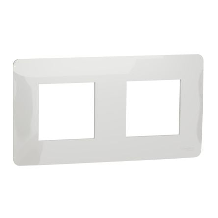 Schneider Electric White 2 Gang Cover Plate Thermoplastic Cover Plate [NU200418]; 276-8923