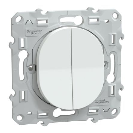 Schneider Electric 2 Way White Switch Mechanism 10A, Ovalis C Series Series [S320214]; 276-8983