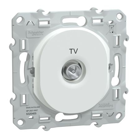 White Male Socket, Flush Mount [S320405]; 276-8985