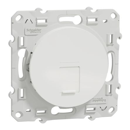 Schneider Electric Odace Series Socket RJ45 Socket, Flush Mount, Cat6, STP Shield 1 Port 1 -Way [S520476]; 276-9013