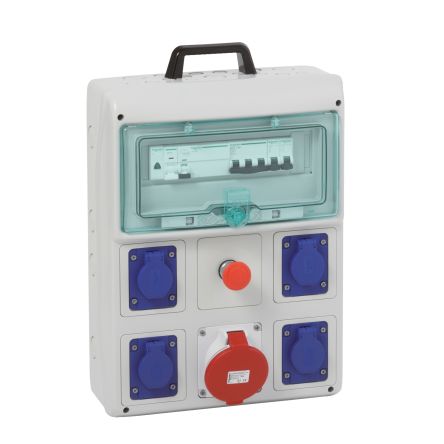 Schneider Electric, Kaedra IP44 Light Grey Surface Mount 2P + E, 3P + N + E Distribution Unit Socket, Rated At 63A, 230 [PFR10107]; 276-9358