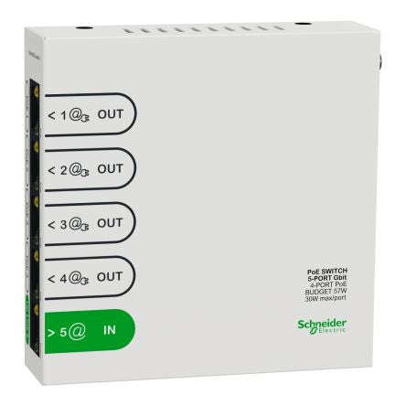 Schneider Electric R9H5SWP57, Unmanaged 4 Port Ethernet Switch With PoE [R9H5SWP57]; 276-9360