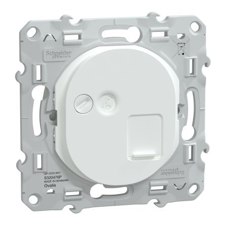 Schneider Electric Ovalis C Series Series Socket RJ45 Socket, Flush Mount, Cat6 1 -Way [S320476P]; 276-9366