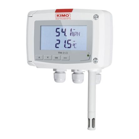 KIMO TH210 Fixed Hygrometer, ±1.5 %RH Accuracy, +100°C Max, 100%RH Max [TH210-BOSP-R]; 276-9893