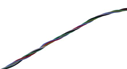 MICROWIRES TWJ Series Twisted Pair Cable, 6 Cores, 0.08 mm², Unscreened, 28 AWG, 100m, Twisted Pair Cable [TWJ-2819.06]; 276-9905