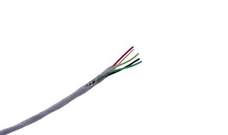 MICROWIRES TAU Shielded 0.13 mm² 5 Core Power Cable, White Perfluoroalkoxy (PFA), 50m [TAU-2619.05]; 277-0017