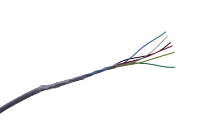 MICROWIRES TES Shielded 0.13 mm² 6 Core Power Cable, White Thermoplastic Elastomers TPE, 50m [TES-2619.06]; 277-0055