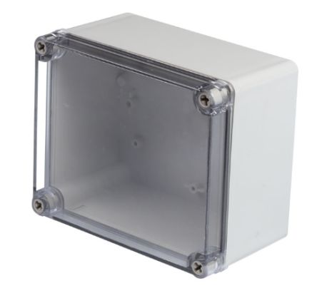 RS PRO Polycarbonate Wall Box, IP66, 190 mm x 130 mm x 130mm [0]; 277-3607