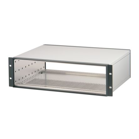 nVent SCHROFF RatiopacPRO Series 2U Rack Mount Chassis, 84HP, 436mm Depth [24572-575]; 277-3860