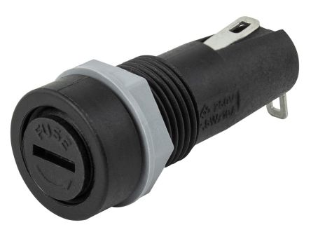 RS PRO 10 A Panel Mount Fuse Holder, 1P for 5 x 20 mm, 250 V [0]; 277-3906