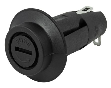 RS PRO 6.3A Panel Mount Fuse Holder for 5 x 20mm Fuse, 1P, 250V ac [0]; 277-3915