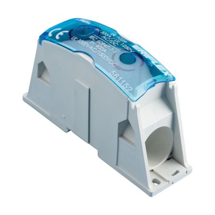 nVent ERIFLEX SB Series Terminal Block, 1-Way, 500A, 3/0 → 500MCM AWG Wire, Cage Clamp Termination [561152]; 277-6136