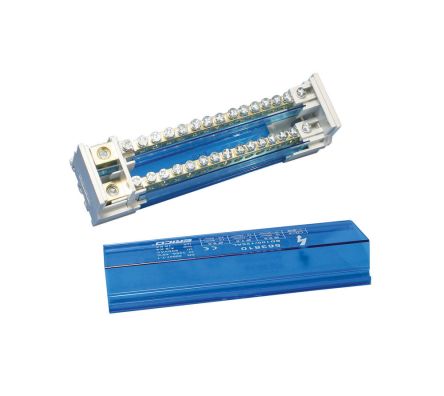 nVent ERIFLEX Distribution Block, 2 Way, 10 → 35mm², 125A, 690 V, Blue [563800]; 277-6163