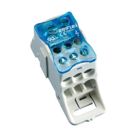 nVent ERIFLEX Distribution Block, 1 Way, 35mm², 125A, 1 kV, Blue [569020]; 277-6181