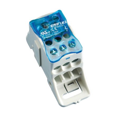 nVent ERIFLEX Distribution Block, 1 Way, 70mm², 160A, 1 kV, Blue [569030]; 277-6182