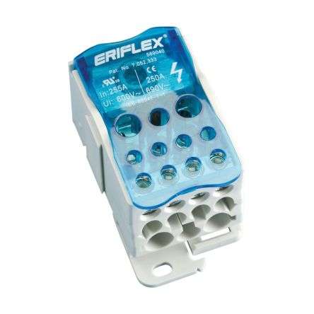 nVent ERIFLEX Distribution Block, 1 Way, 120mm², 250A, 1 kV, Blue [569040]; 277-6183