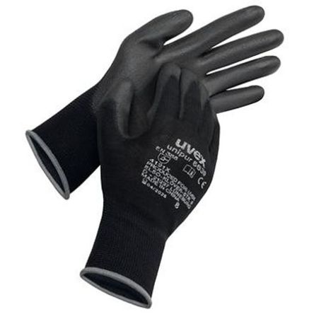 uvex unipur 6639 Black Polyamide Abrasion Resistant Work Gloves, Size 8, Polyurethane Coating [6024828]; 277-6191