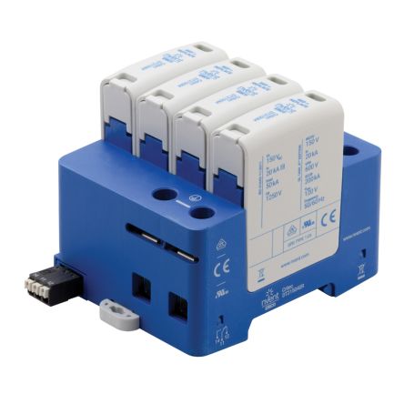 nVent ERICO Surge Protector, 50kA, 1500V ac, DIN Rail Mount [DT230040R]; 277-6231