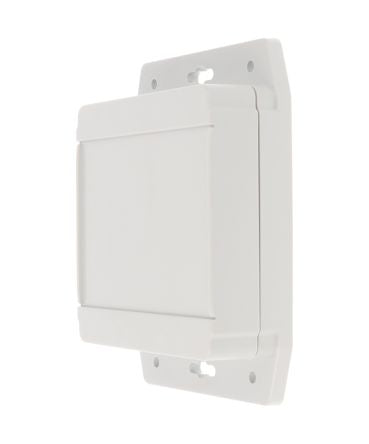 Hammond 1555F Series RAL 7035 Light Grey Polycarbonate Enclosure, IP66, IP68, Flanged, Grey Lid, 105 x 105 x 37mm [1555L2F17GY]; 277-6457